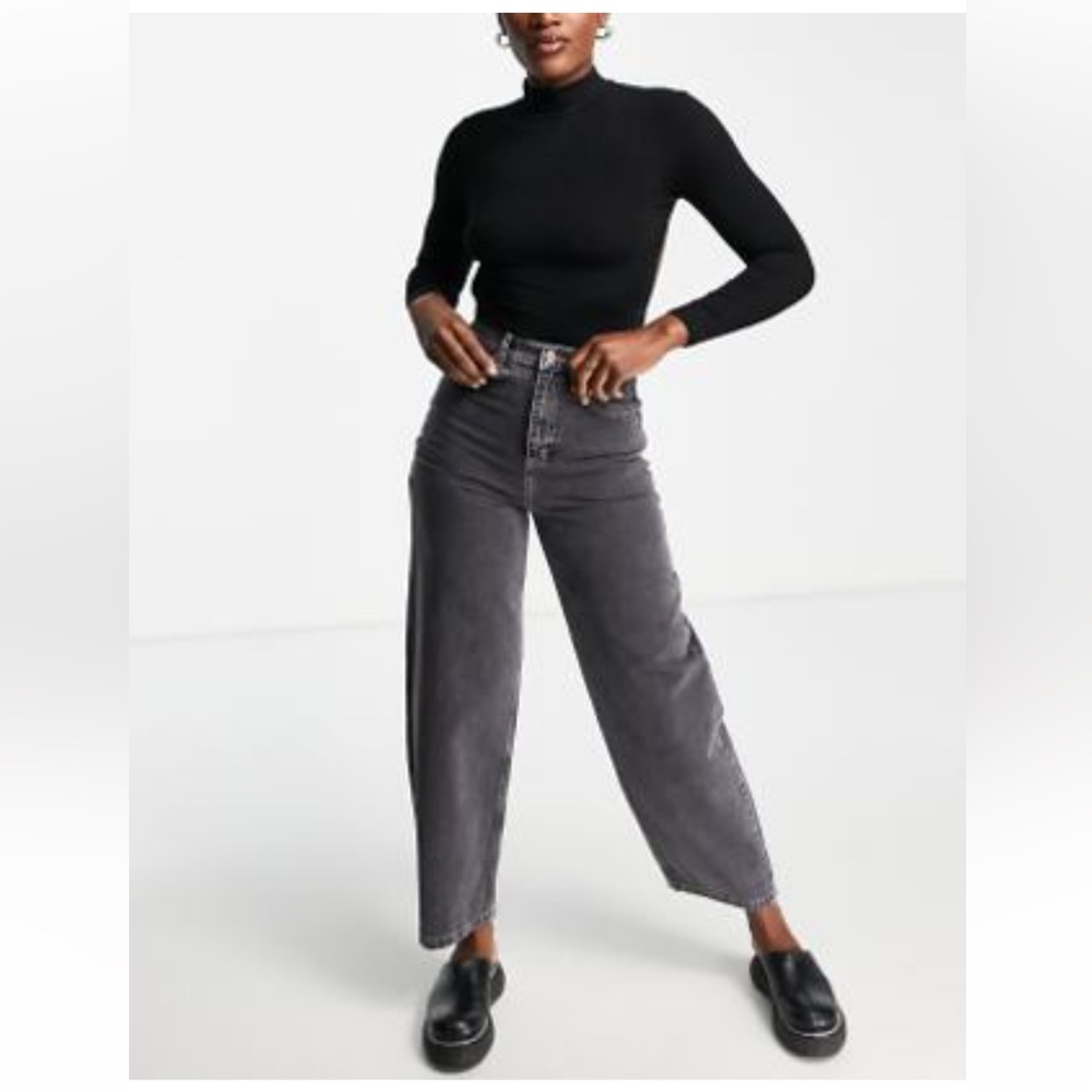 Topshop Charcoal wide Jeans, size 24